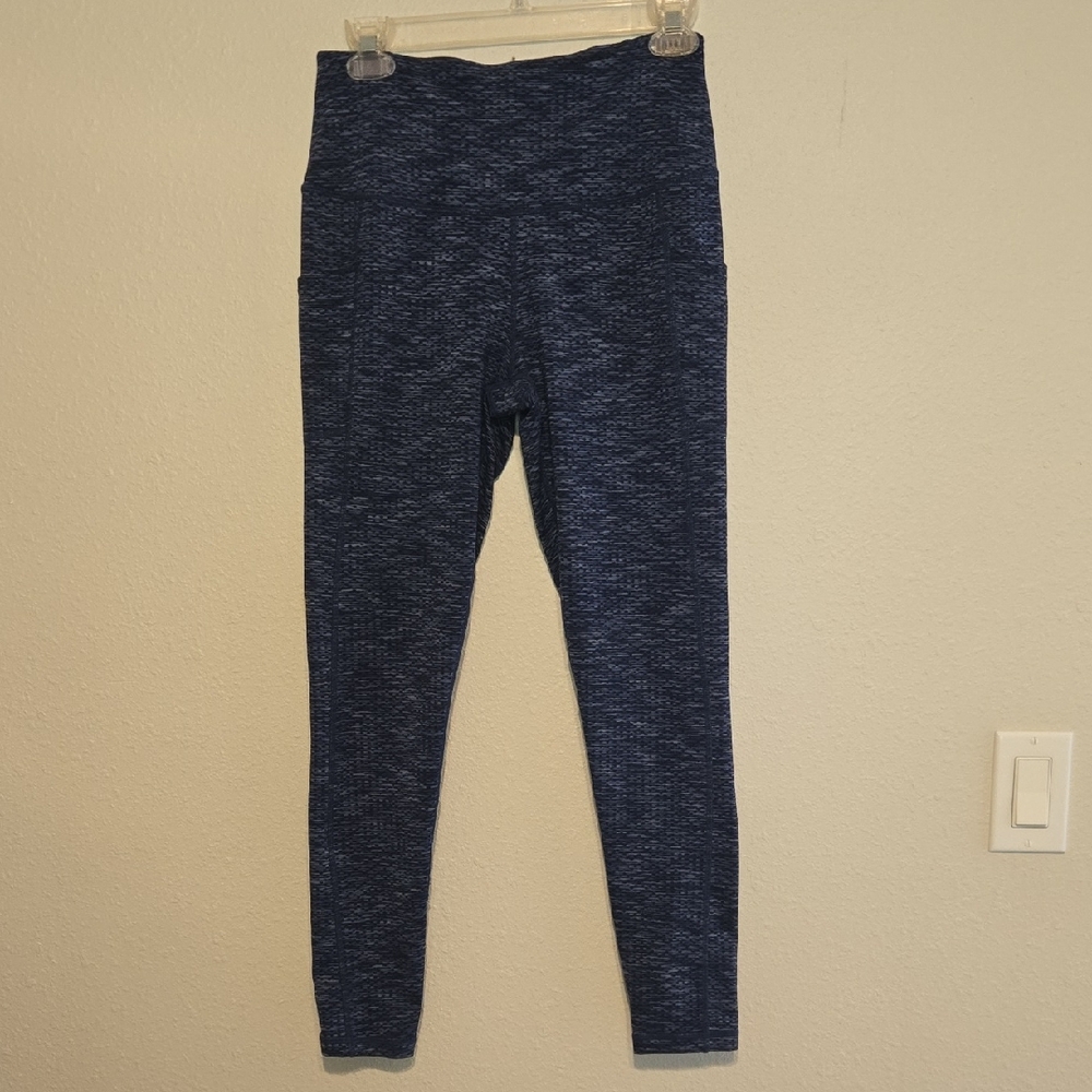 Manduka Navy Textured Leggings